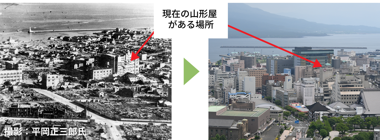 現在の山形屋がある場所　撮影：平岡正三郎氏