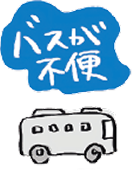 バスが不便