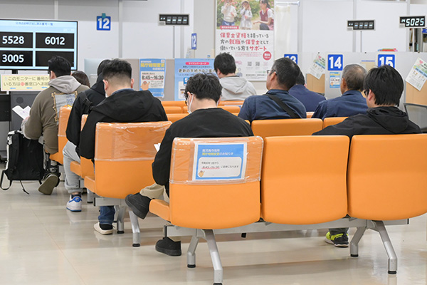 市役所待合中の写真