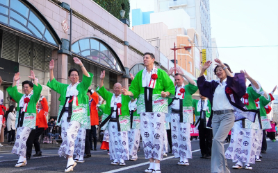 秋晴れのもと おはら祭を開催