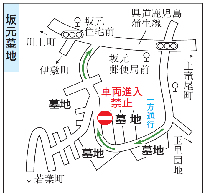 坂元墓地地図