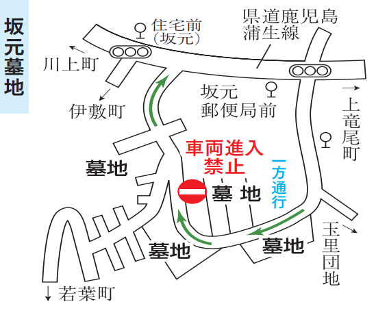 坂元墓地地図