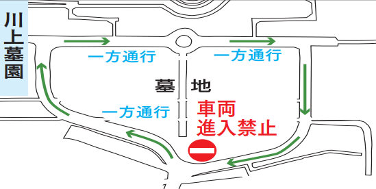 川上墓園地図