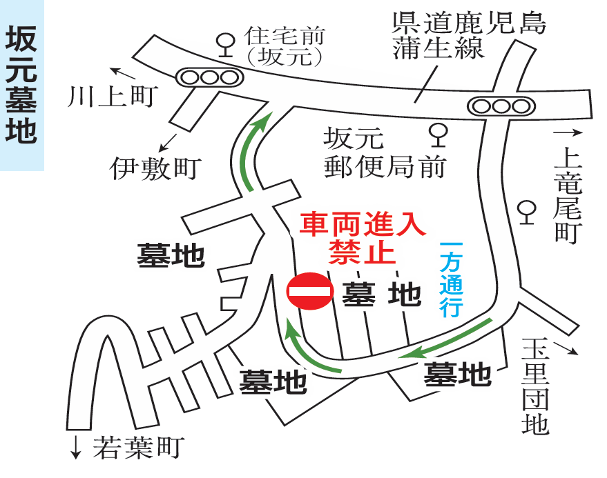 坂元墓地地図