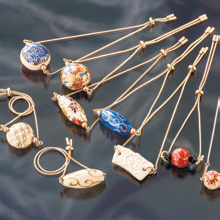 薩摩焼割付文様絵付ブレスレット薩摩Bijou