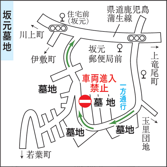 坂元墓地地図