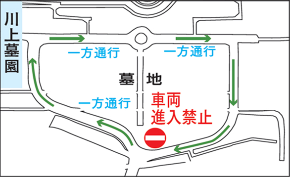 川上墓地地図