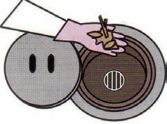 ごみや木の根を除去