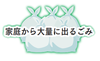 家庭から大量に出るごみ